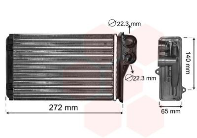 40006292 VAN Wezel Радиатор отопителя салона